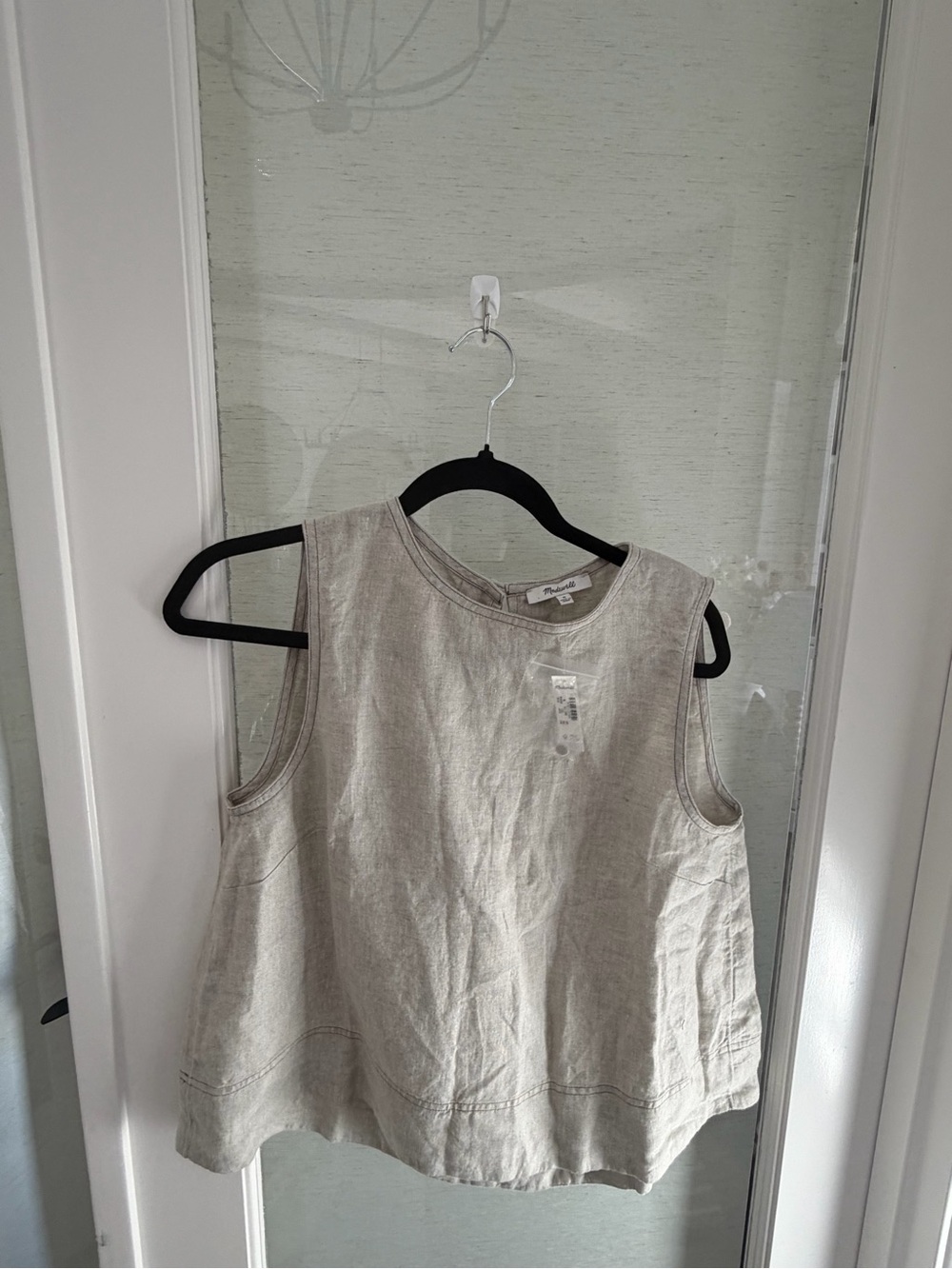 Madewell Light Beige Linen Tank Top
